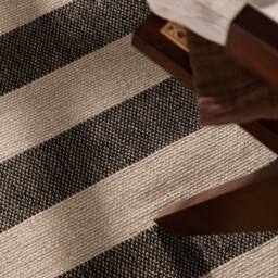 THE RUGS Handloom Jute Rug Playa Natural White Black Living Room Rug Striped - Size: 200 cm x 300 cm - thumbnail 9