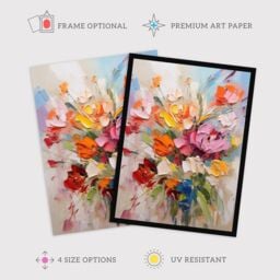 "Wee Blue Coo Wall Art Print Wildflower Explosion Bright Floral Living Room - Size: W24"" x H32""" - thumbnail 2