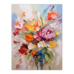 "Wee Blue Coo Wall Art Print Wildflower Explosion Bright Floral Living Room - Size: W24"" x H32""" - thumbnail 1