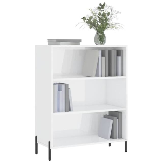 Berkfield Home Shelf Cabinet High Gloss White 69.5x32.5x90 cm Engineered Wood - image 1