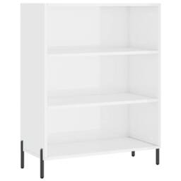 Berkfield Home Shelf Cabinet High Gloss White 69.5x32.5x90 cm Engineered Wood - thumbnail 3