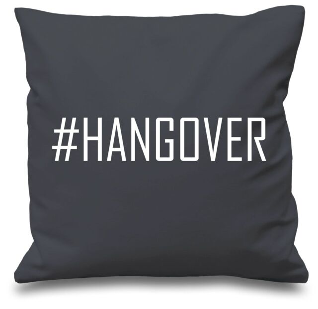 "60 SECOND MAKEOVER Grey Cushion Cover #Hangover 16"" x 16"" Mum Friend Gift Decorative Cushion Home Mothers Day - Size: 40 cm x 40 cm"