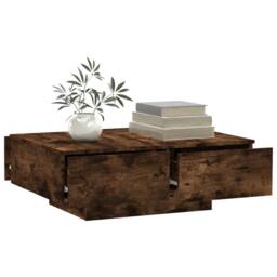 Berkfield Home Coffee Table Smoked Oak 90x60x31 cm Engineered Wood in Brown - Size: 90 x 60 x 31 cm - thumbnail 4