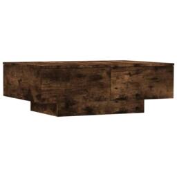 Berkfield Home Coffee Table Smoked Oak 90x60x31 cm Engineered Wood in Brown - Size: 90 x 60 x 31 cm - thumbnail 1