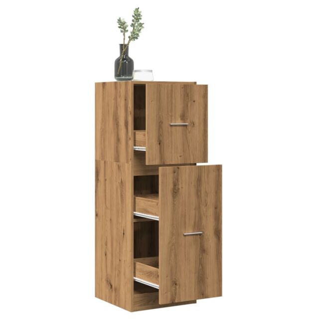 Berkfield Home Apothecary Cabinet Artisian Oak 40x41x118 cm Engineered Wood in Brown - Size: 40 x 41 x 118 cm - image 1