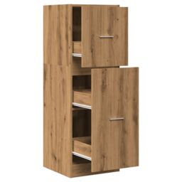 Berkfield Home Apothecary Cabinet Artisian Oak 40x41x118 cm Engineered Wood in Brown - Size: 40 x 41 x 118 cm - thumbnail 2