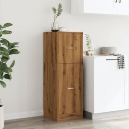 Berkfield Home Apothecary Cabinet Artisian Oak 40x41x118 cm Engineered Wood in Brown - Size: 40 x 41 x 118 cm - thumbnail 4