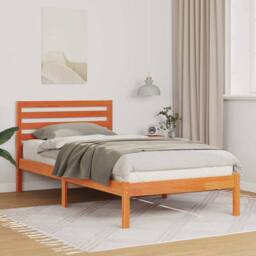 Berkfield Home Elegant with Headboard Wax brown 90 x 200 cm Solid pine wood - thumbnail 2