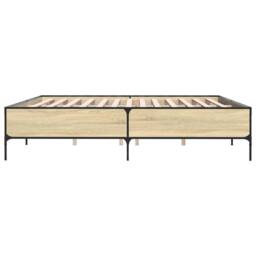Berkfield Home Bed Frame without Mattress Sonoma Oak 180x200 cm Super King in Light Oak - thumbnail 5