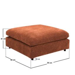 Solace+Co Asher Footstool in Orange - thumbnail 5