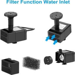 Nordara Solar Submersible Garden Pond Pump Kit in Black - thumbnail 5