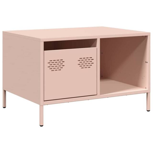 Berkfield Home Coffee Table Pink 68.5x50x43.5 cm Cold-rolled Steel - image 1