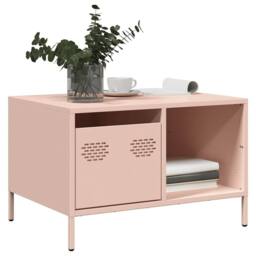 Berkfield Home Coffee Table Pink 68.5x50x43.5 cm Cold-rolled Steel - thumbnail 2