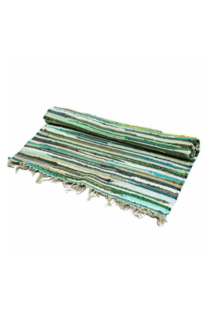 KDMD Premium Natural Green Rag Rug 150x90cm for Living & Bedroom - Size: Medium - image 1