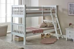 Amani Oxford White Solid Pine Bunk Bed - Splits into Two Singles - Size: Single - thumbnail 2