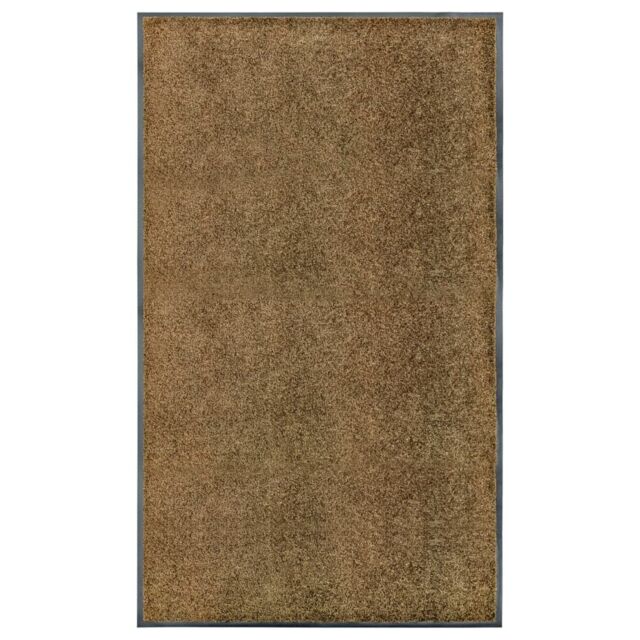 Berkfield Home Doormat Washable Brown 90x150 cm - image 1