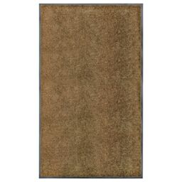 Berkfield Home Doormat Washable Brown 90x150 cm - thumbnail 1