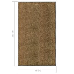 Berkfield Home Doormat Washable Brown 90x150 cm - thumbnail 6