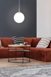 Eglo Rondo Glass & Metal Pendant Light in White - thumbnail 2