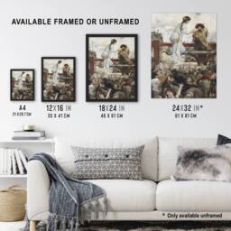Artery8 Luc Olivier Merson A Tear For a Drop of Water Framed Wall Art Print - Size: A4 - thumbnail 3