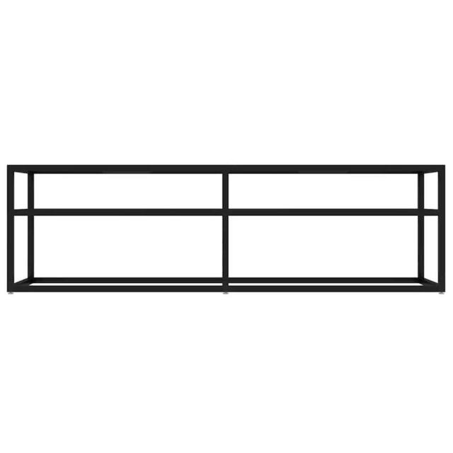 Berkfield Home TV Cabinet Black 140x40x40.5 cm Tempered Glass - image 1