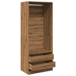 Berkfield Home Wardrobe Artisian Oak 80x50x200 cm Engineered Wood in Brown - Size: 80 x 50 x 200 cm - thumbnail 5