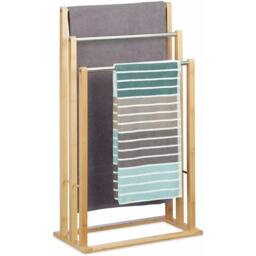 Havendro Bamboo Free Standing Bathroom Towel Rack in Brown - thumbnail 5