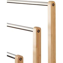 Havendro Bamboo Free Standing Bathroom Towel Rack in Brown - thumbnail 4