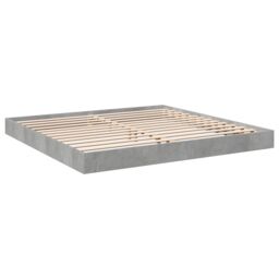 Berkfield Home Bed Frame without Mattress Concrete Grey 180x200 cm Super King - thumbnail 6