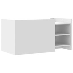 Berkfield Home Coffee Table White 100x50x50 cm Engineered Wood - Size: 100 x 50 x 50 cm - thumbnail 6