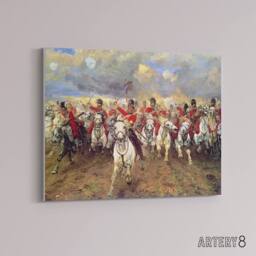 "Artery8 Scotland Forever Battle Waterloo Canvas Wall Art Print - Size: W18"" x H24""" - thumbnail 2