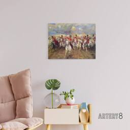 "Artery8 Scotland Forever Battle Waterloo Canvas Wall Art Print - Size: W18"" x H24""" - thumbnail 3