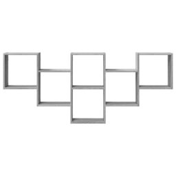 Berkfield Home Wall Shelf Grey Sonoma 159x18x66 cm Engineered Wood - Size: 159 x 18 x 66 cm - thumbnail 4