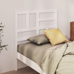Berkfield Home Bed Headboard White 106x4x104 cm Solid Wood Pine - Size: 106 x 4 x 104 cm - thumbnail 3