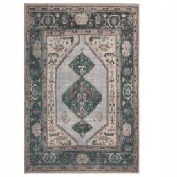 Kukoon Dark Green Traditional Flatwoven Living Room Area Rug Hallway Runner - Size: 160 cm x 230 cm