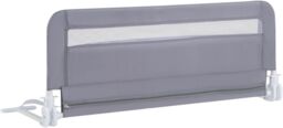 Gymax 100CM Baby Bed Rail Folding Down Bed Guard With Strap & Washable Cover in Grey - thumbnail 1