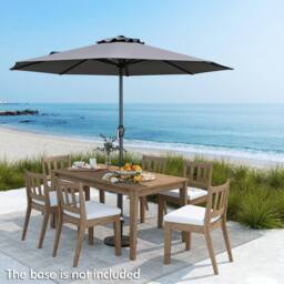 Costway 250 cm Patio Umbrella Outdoor Heavy Duty Market Umbrella in Grey - thumbnail 5