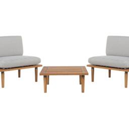 Wyld and Coco Acacia 2-Seater Sofa Set - Grey Cushions - thumbnail 2