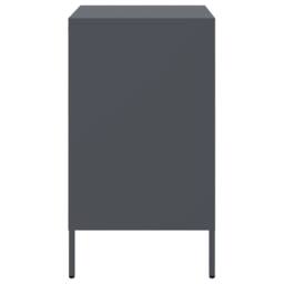 Berkfield Home Bedside Cabinets 2 pcs Anthracite 36x39x68 cm Steel in Dark Grey - Size: 36 x 39 x 68 cm - thumbnail 7