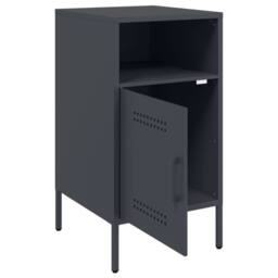 Berkfield Home Bedside Cabinets 2 pcs Anthracite 36x39x68 cm Steel in Dark Grey - Size: 36 x 39 x 68 cm - thumbnail 9