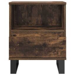 Berkfield Home Modern Bedside Cabinets 2 pcs Smoked Oak 40x35x50 cm Engineered Wood in Brown - Size: 40 x 35 x 50 cm - thumbnail 5