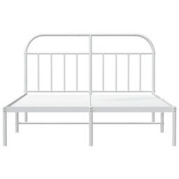 Berkfield Home Metal Bed Frame with Headboard White 183x213 cm - thumbnail 6