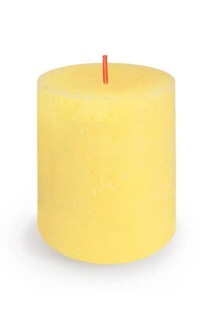 KDMD Butter Yellow Bolsius Rustic Shine Candle 80 x 68mm 2 Pack - image 1