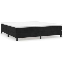 Berkfield Home Dense Box Spring Bed Frame Black 180x200 cm Super King Velvet - thumbnail 3