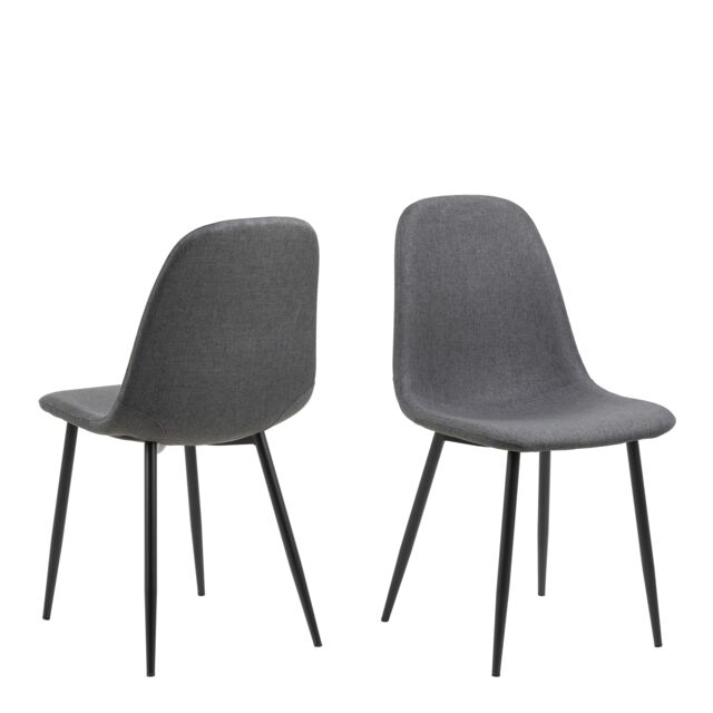 Furniture To Go Celia Dining Chair in Light Grey Set of 4 in Dark Grey - image 1