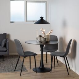 Furniture To Go Celia Dining Chair in Light Grey Set of 4 in Dark Grey - thumbnail 5