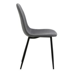 Furniture To Go Celia Dining Chair in Light Grey Set of 4 in Dark Grey - thumbnail 3