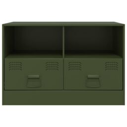 Berkfield Home TV Cabinets 2 pcs Olive Green 67x39x44 cm Steel - Size: 67 x 39 x 44 cm - thumbnail 5