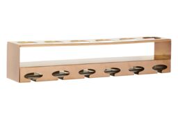 Orsina Space Saving 6 Bottle Rose Gold Finish Wine Rack, Elegant Wine Bottle Rack For Cupboard, Stylish Wine Rack - thumbnail 1