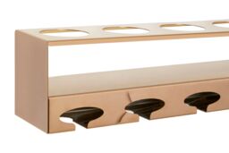 Orsina Space Saving 6 Bottle Rose Gold Finish Wine Rack, Elegant Wine Bottle Rack For Cupboard, Stylish Wine Rack - thumbnail 2